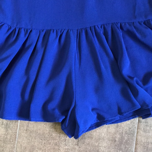 NWT Umgee Lined Romper in Royal Blue - Picture 7 of 9